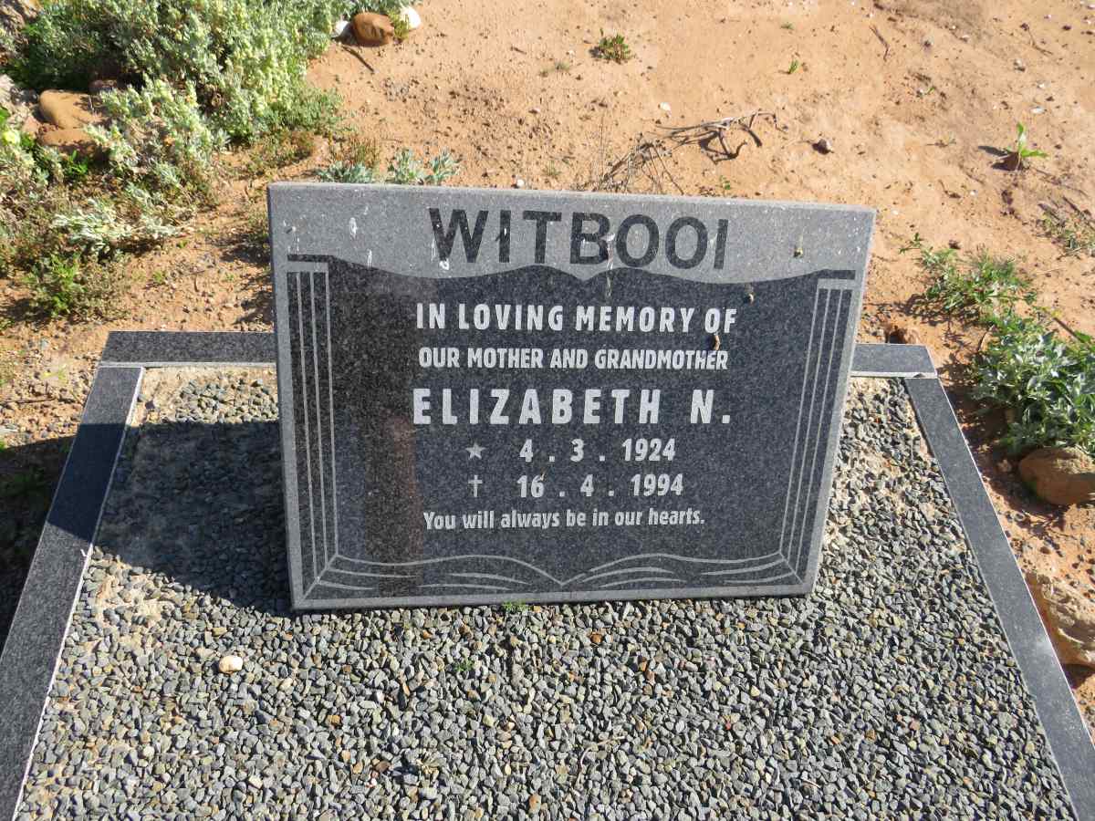 WITBOOI Elizabeth N. 1924-1994