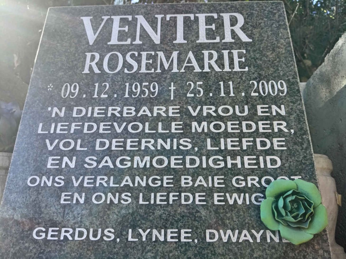 VENTER Rosemarie 1959-2009
