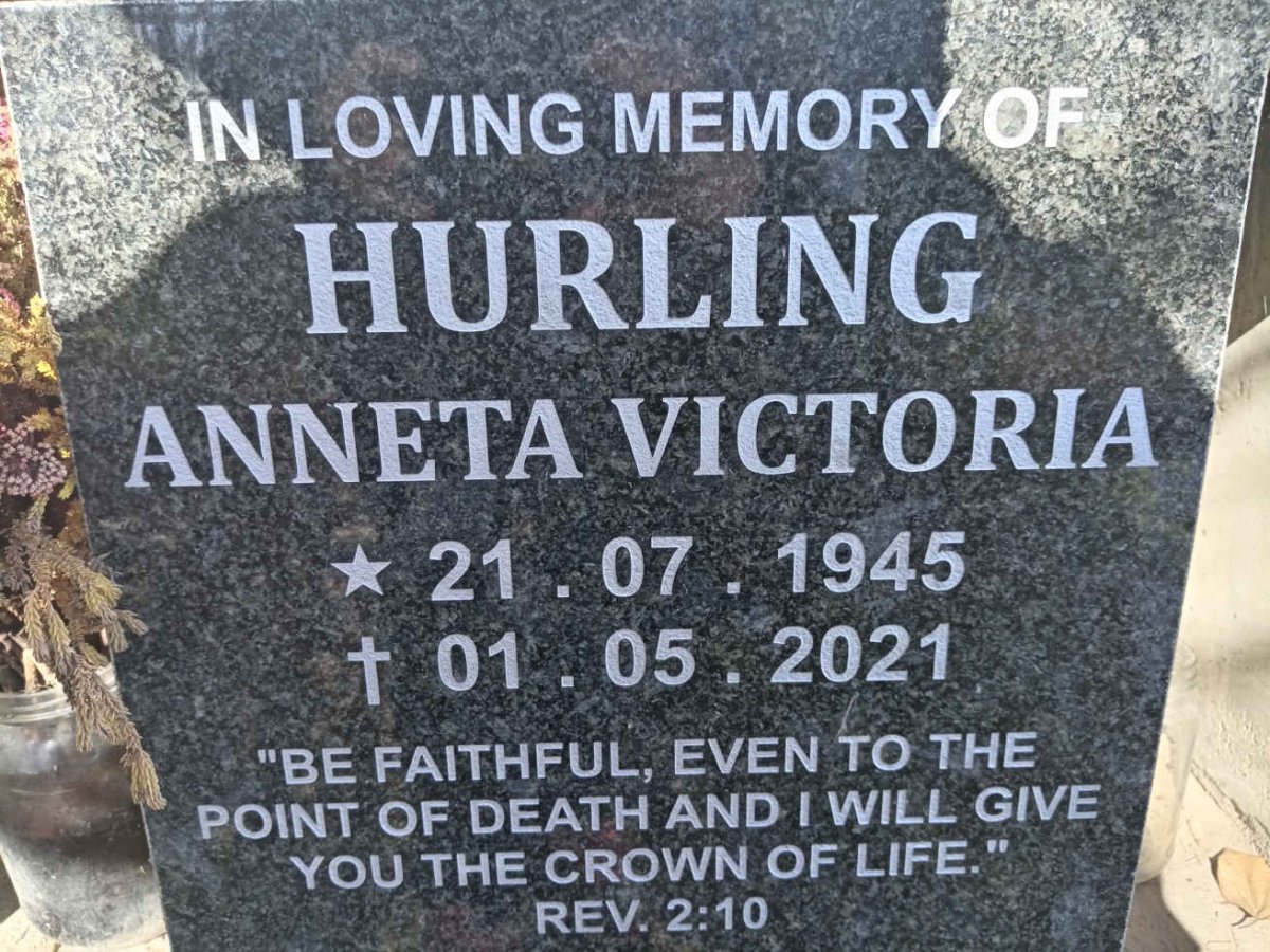 HURLING Anneta Victoria 1945-2021
