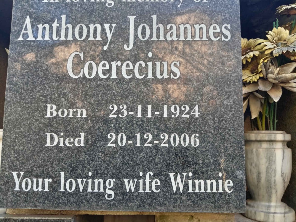 COERECIUS Anthony Johannes 1924-2006