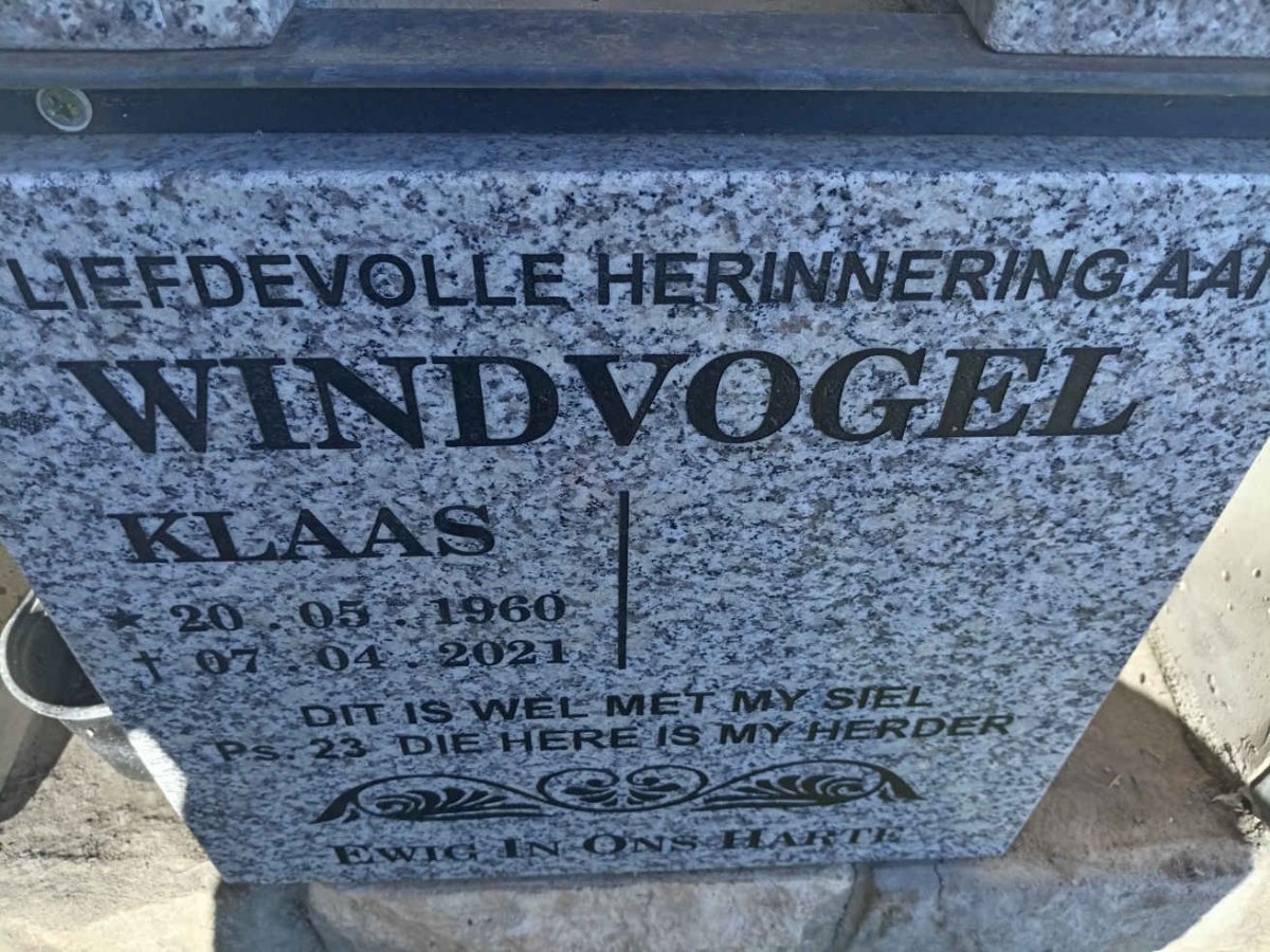 WINDVOGEL Klaas 1960-2021