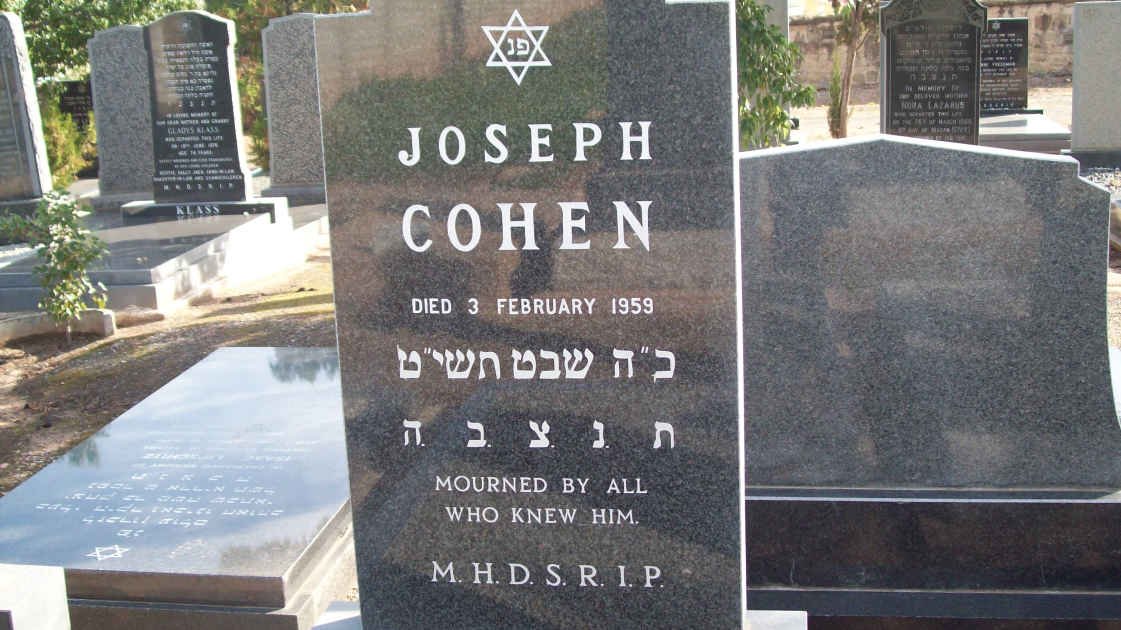 COHEN Joseph  -1959