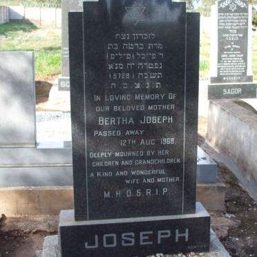 JOSEPH Bertha  -1968