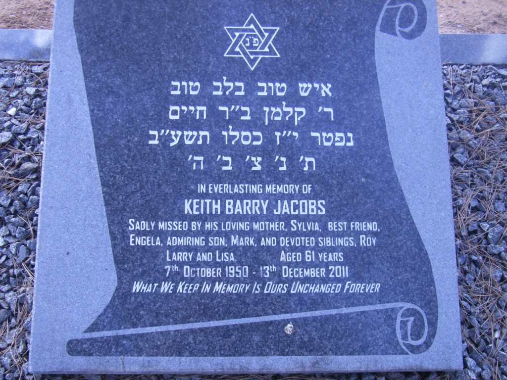 JACOBS Keith Barry 1950-2011