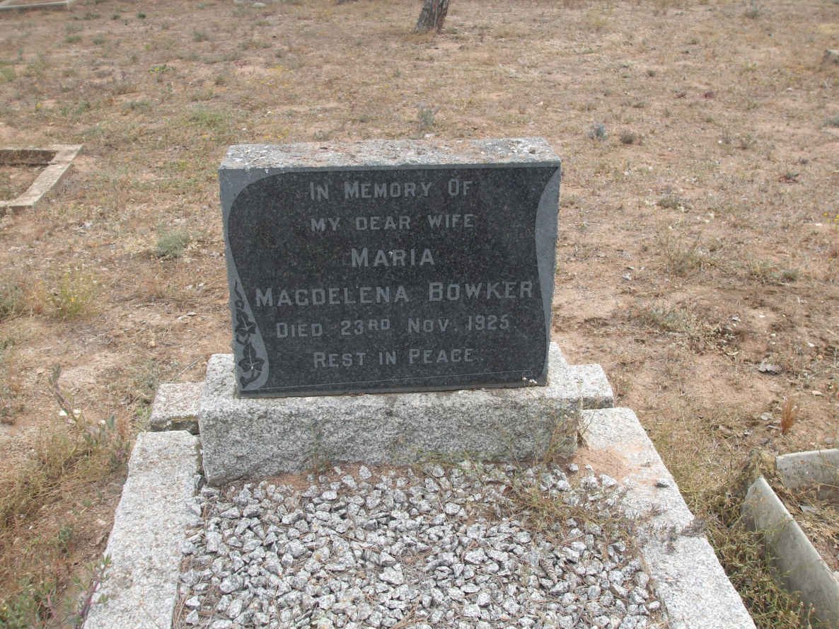 BOWKER Maria Magdelena -1925