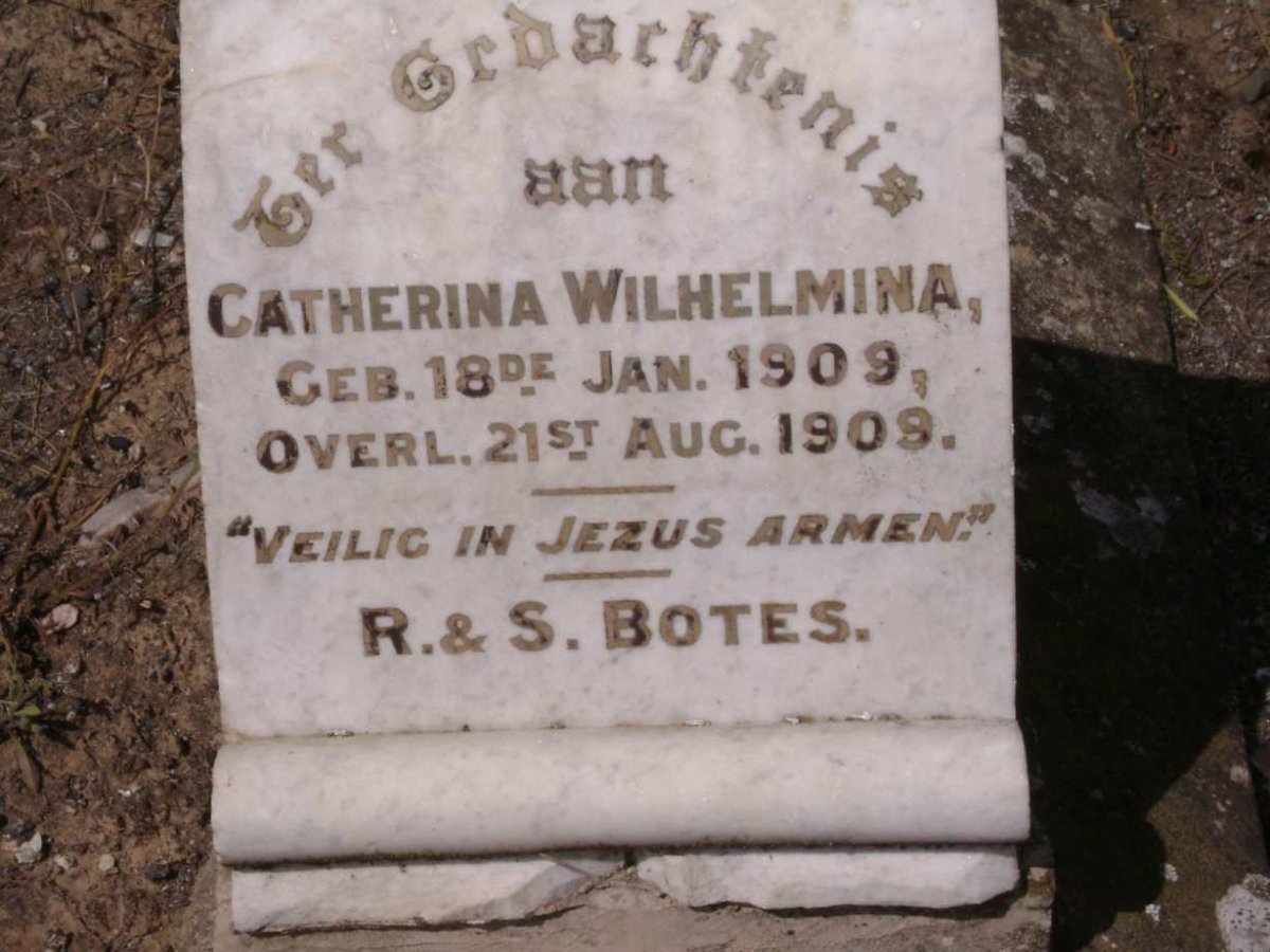 BOTES Catherina Wilhelmina 1909-1909