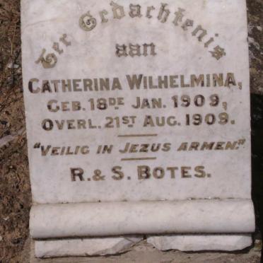BOTES Catherina Wilhelmina 1909-1909