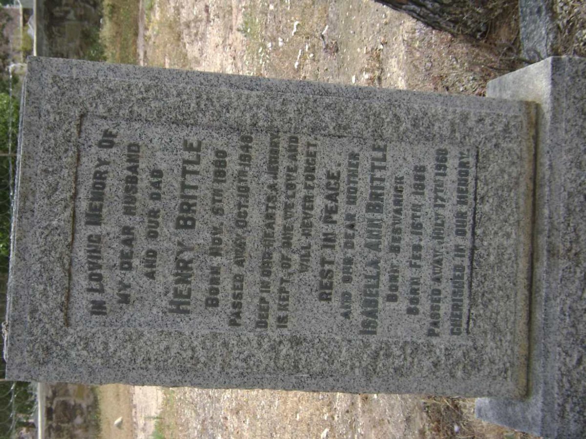 BRITTLE Henry 1880-1948 &amp; Isabella Ann BESWARICK 1886-1960