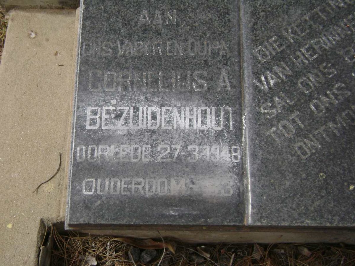 BEZUIDENHOUT Cornelius A. -1948
