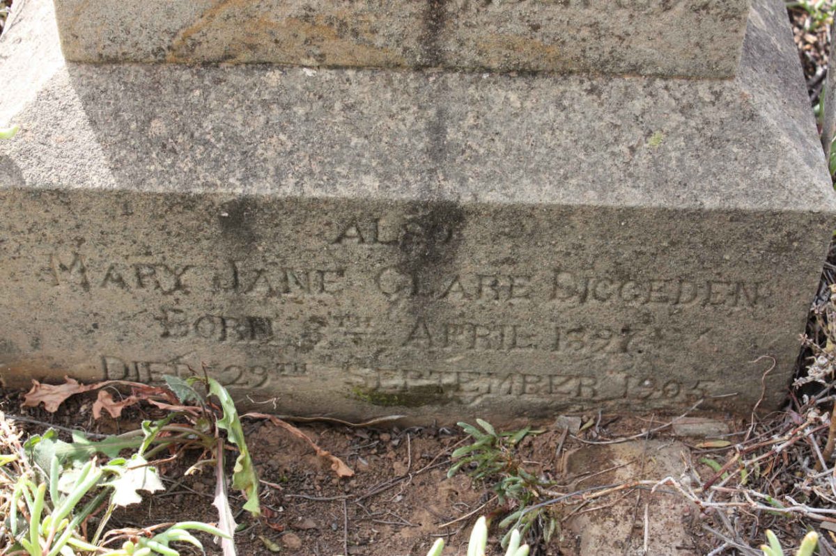 DIGGEDEN Mary Jane Clare 1897-1905