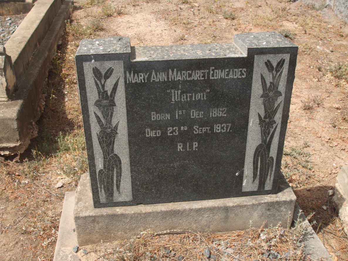 EDMEADES Mary Ann Margaret 1862-1937