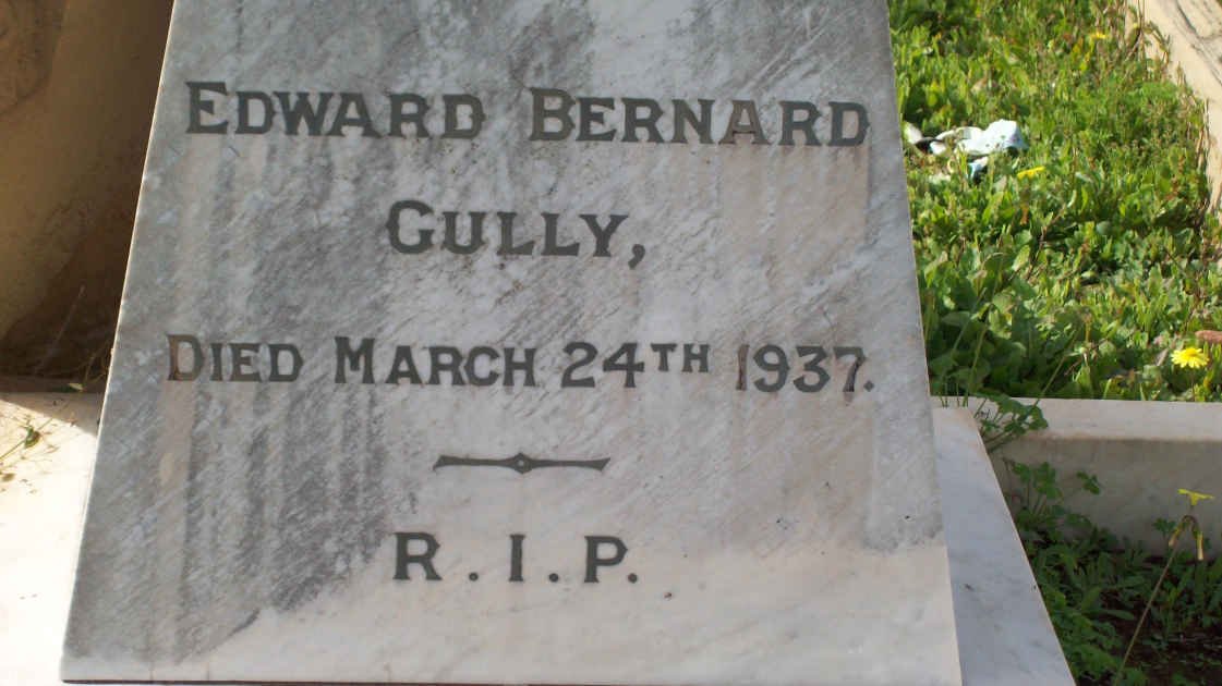 GULLY Edward Bernard  -1937