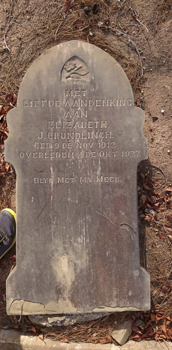 GRUNDLINGH Elizabeth J. 1912-1927