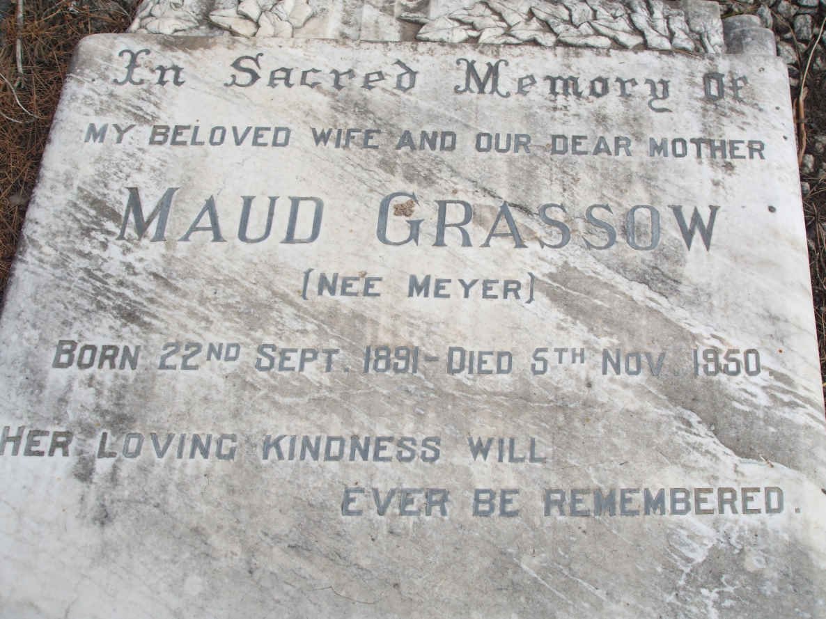 GRASSOW Maud nee MEYER 1891-1950