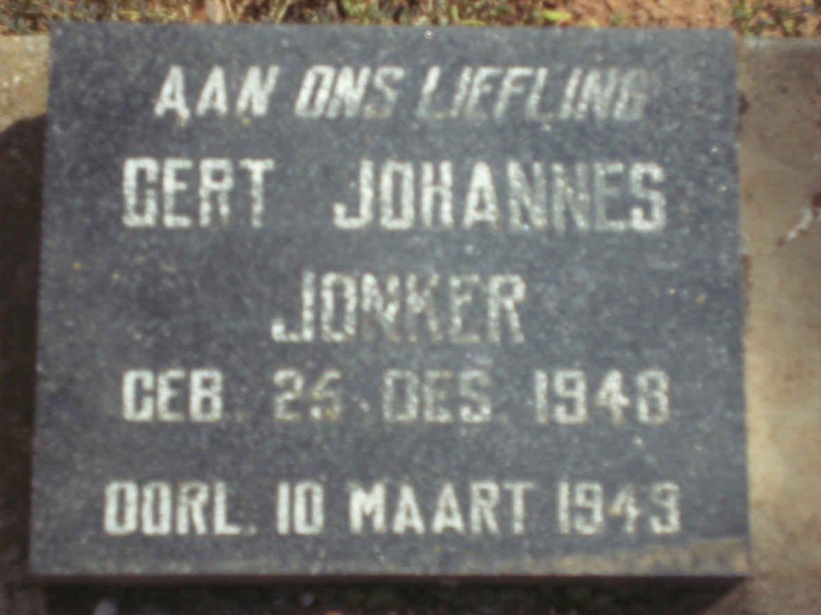 JONKER Gert Johannes 1948-1949