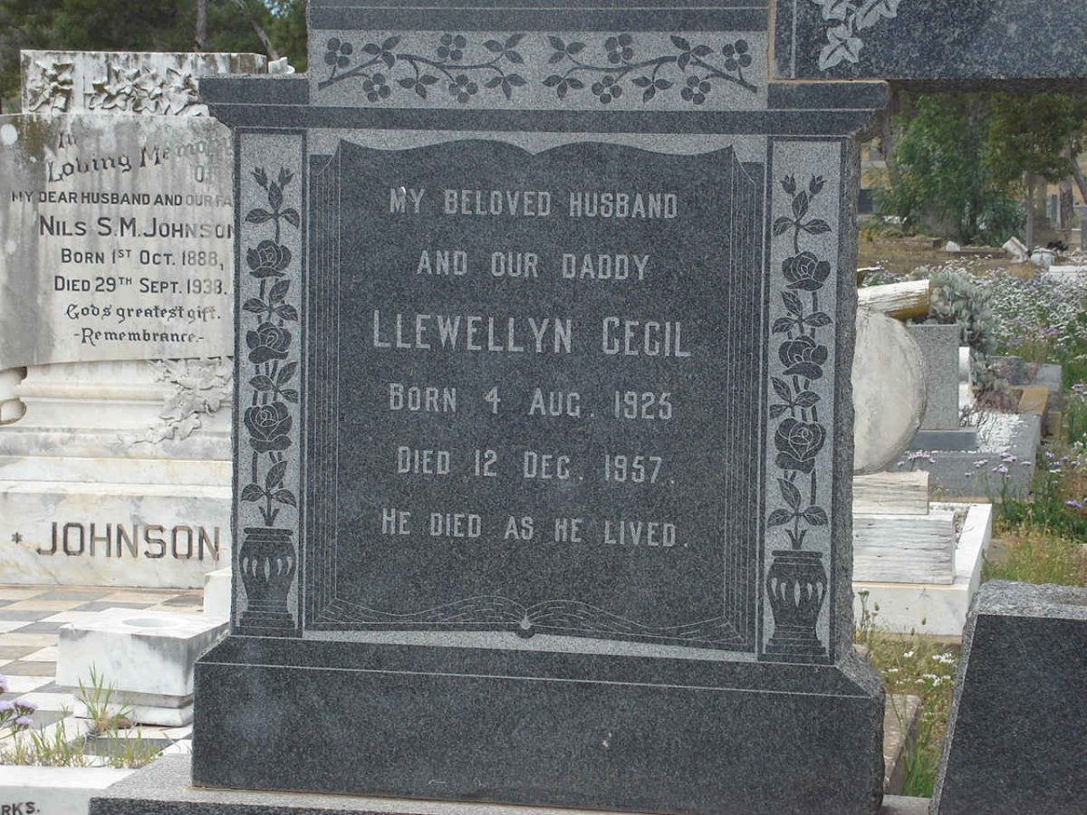 JOHNSON Llewellyn Cecil 1925-1957