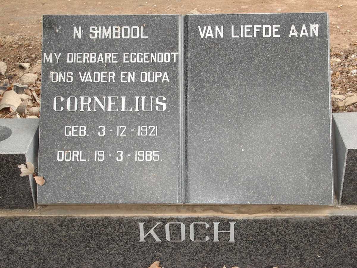 KOCH Cornelius 1921-1985