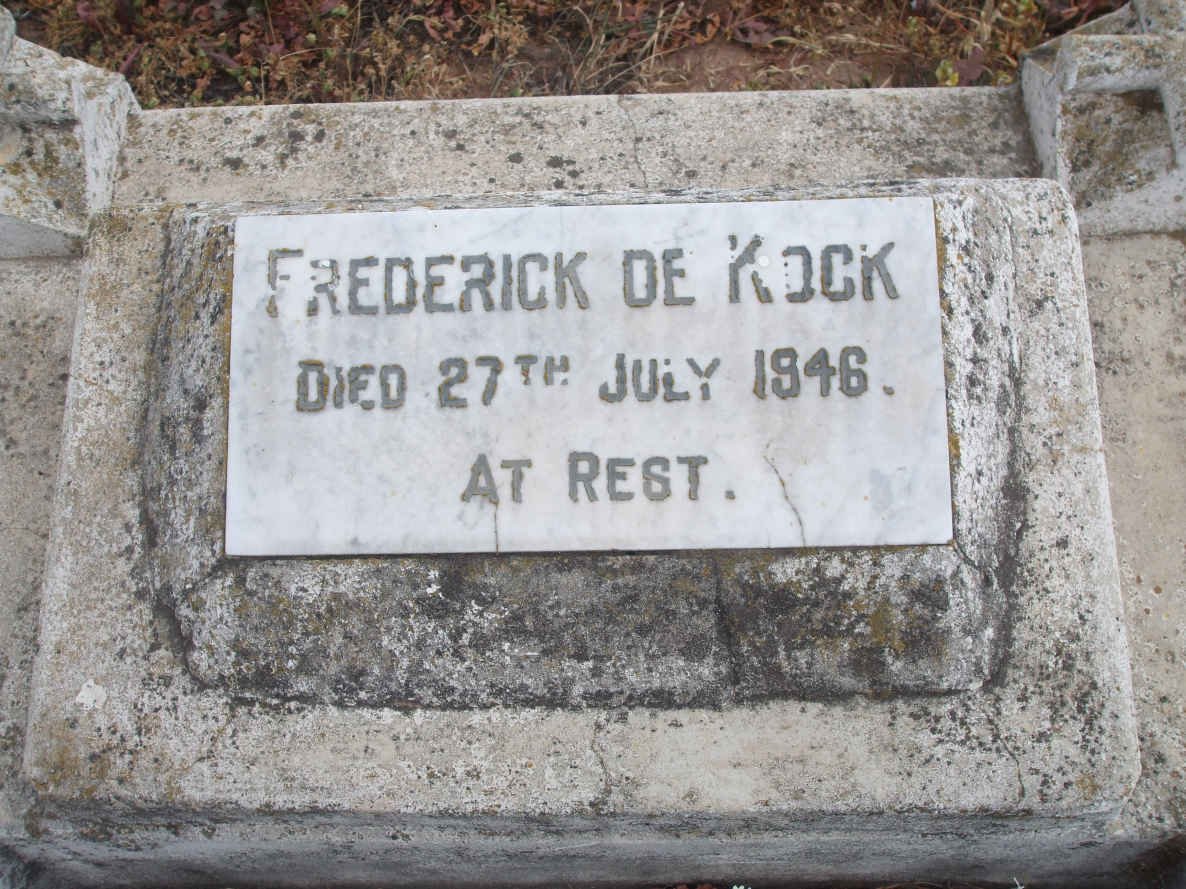 KOCK Frederick, de -1946