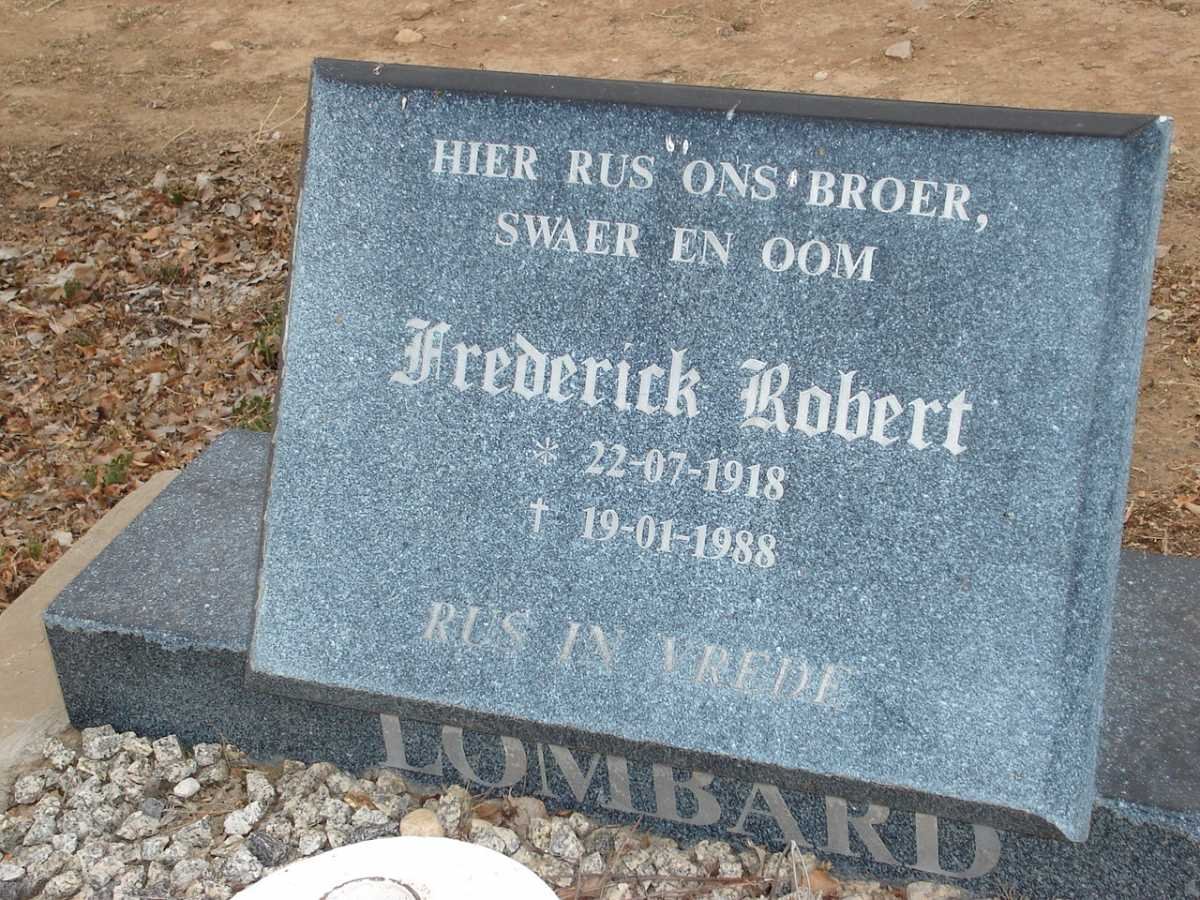 LOMBARD Frederick Robert 1918-1988