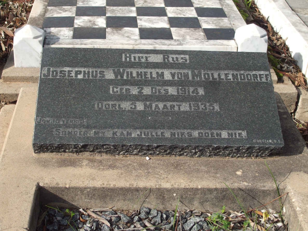 MOLLENDORFF Josephus Wilhelm, von 1914-1935