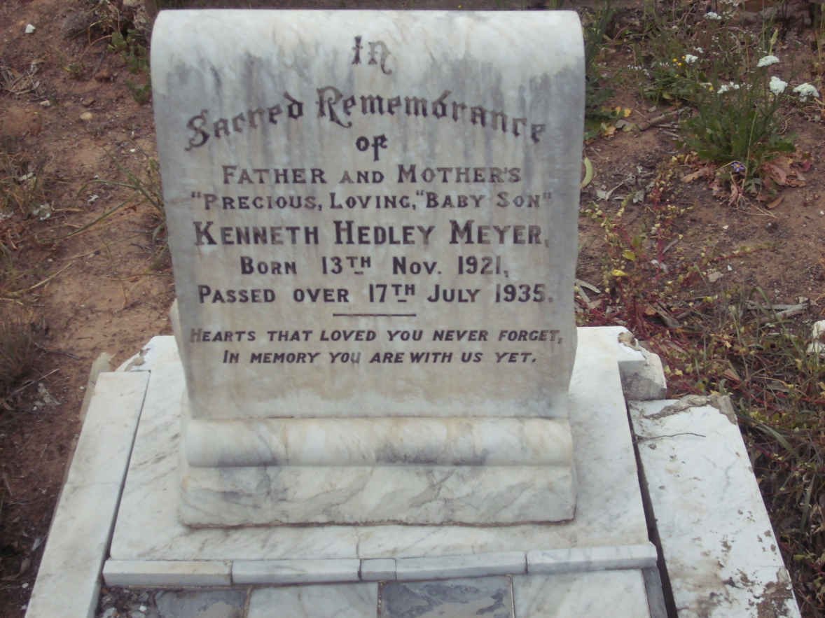 MEYER Kenneth Hedley 1921-1935