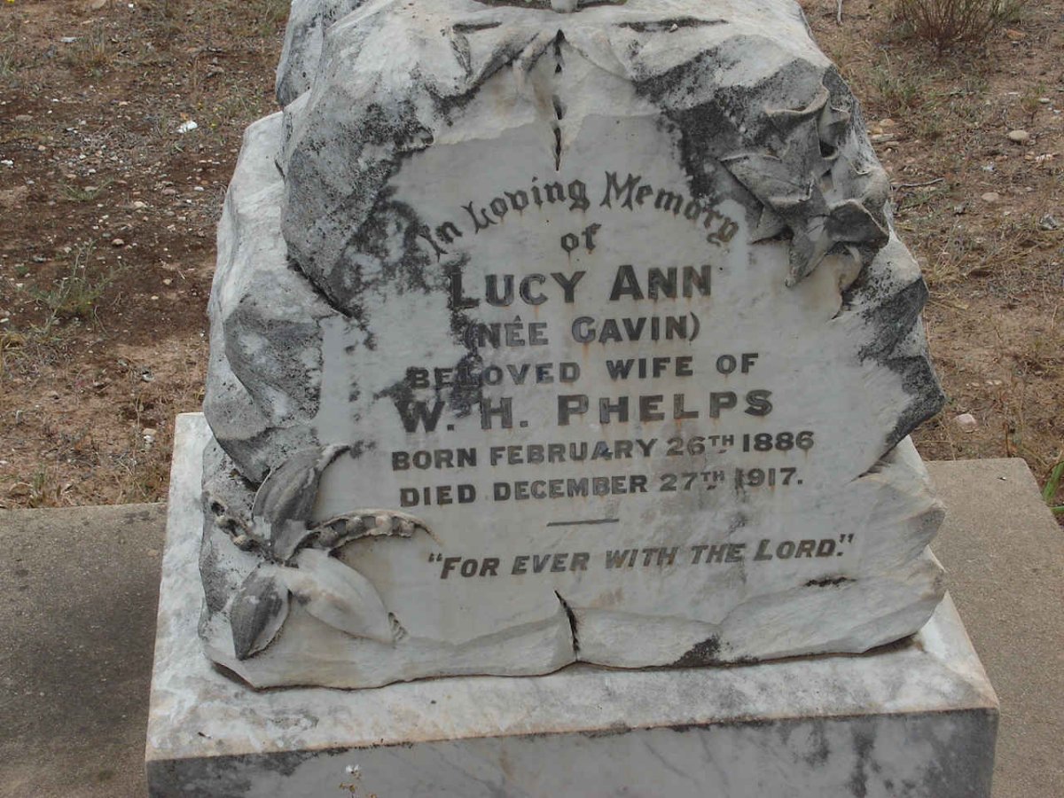 PHELPS Lucy Ann nee GAVIN 1886-1917