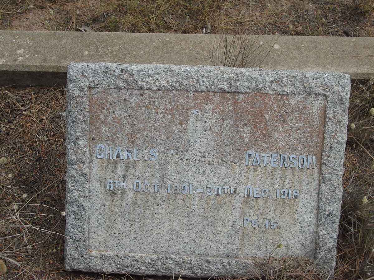 PATERSON Charles ? 1891-1918