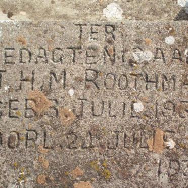 ROOTHMAN J.H.M. 1935-1937