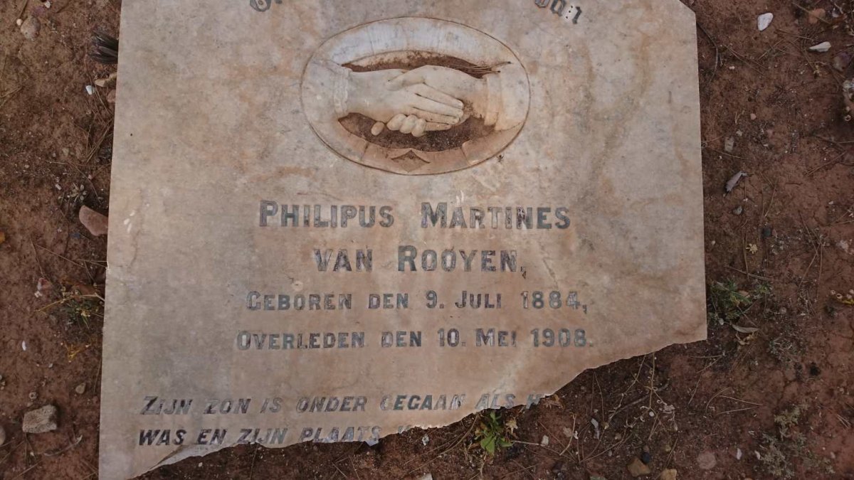 ROOYEN Philipus Martines, van 1884-1908