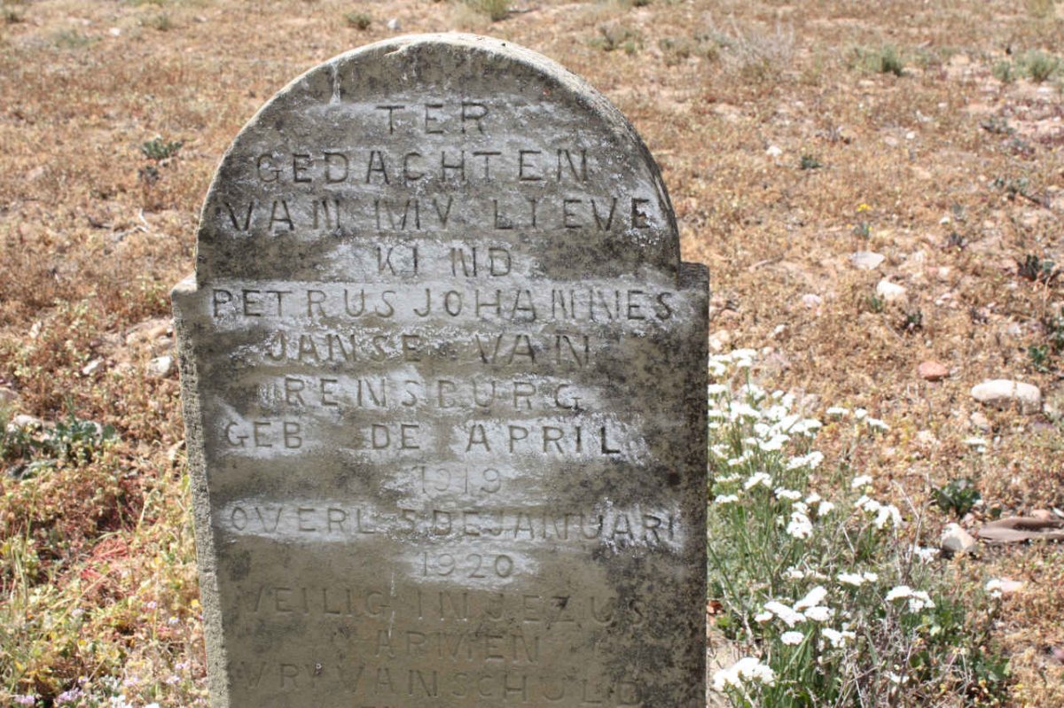 RENSBURG Petrus Johannes, Janse van 1919-1920