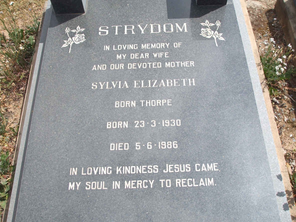 STRYDOM Sylvia Elizabeth nee THORPE 1930-1986