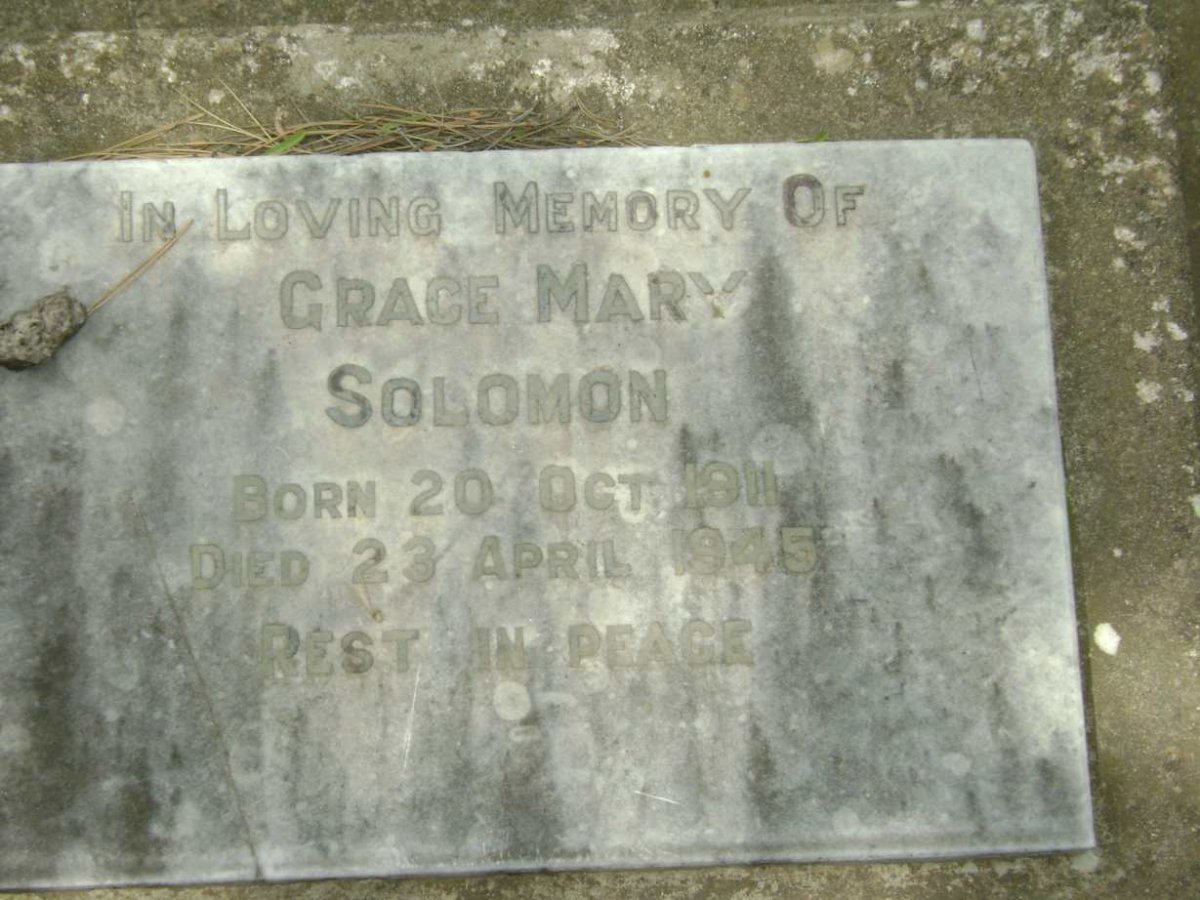 SOLOMON Grace Mary 1911-1945