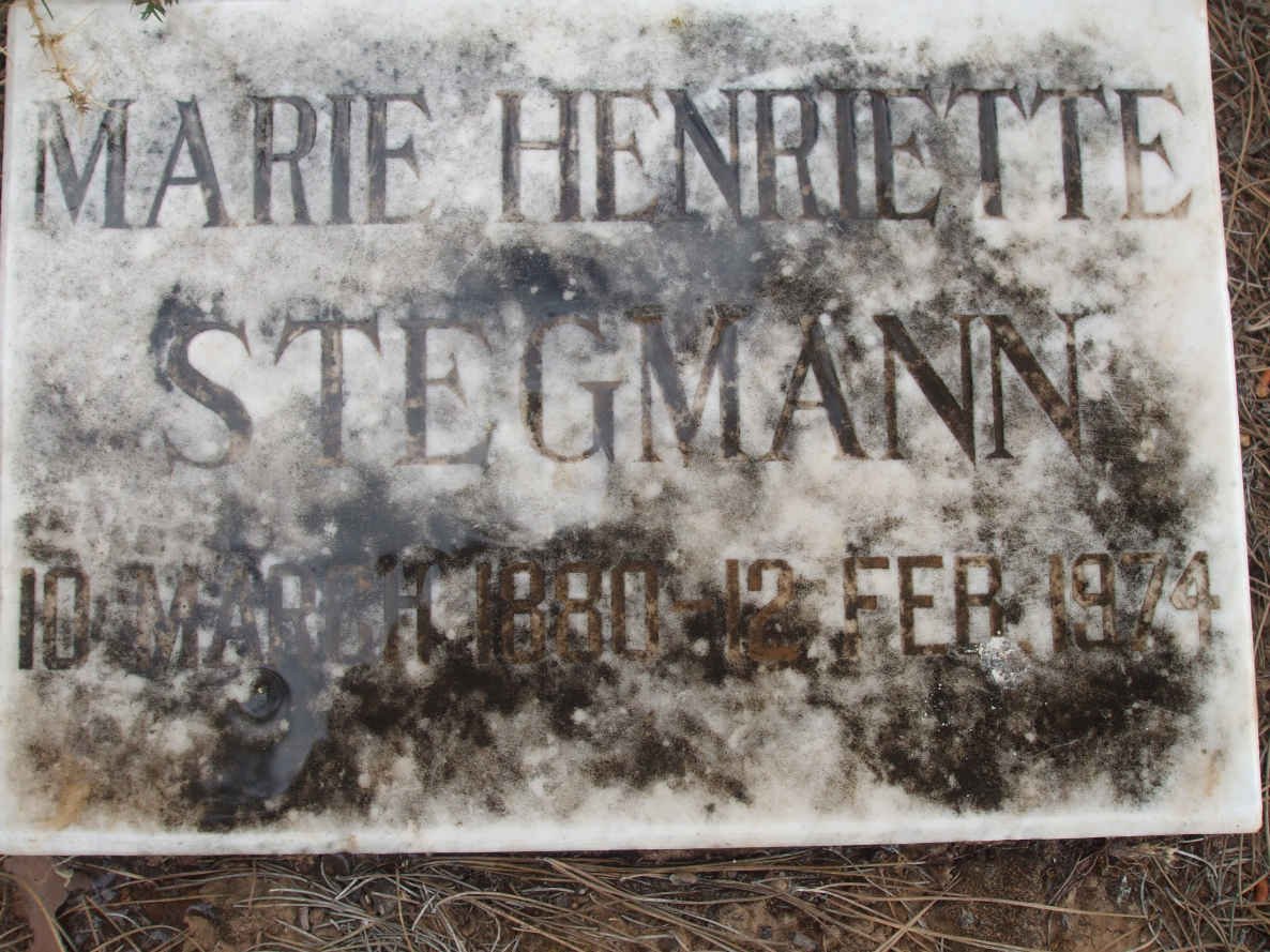 STEGMANN Marie Henriette 1880-1974