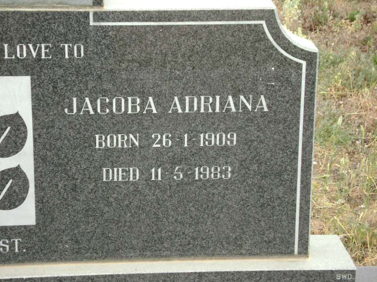 TOOLEY Jacoba Adriana 1909-1983