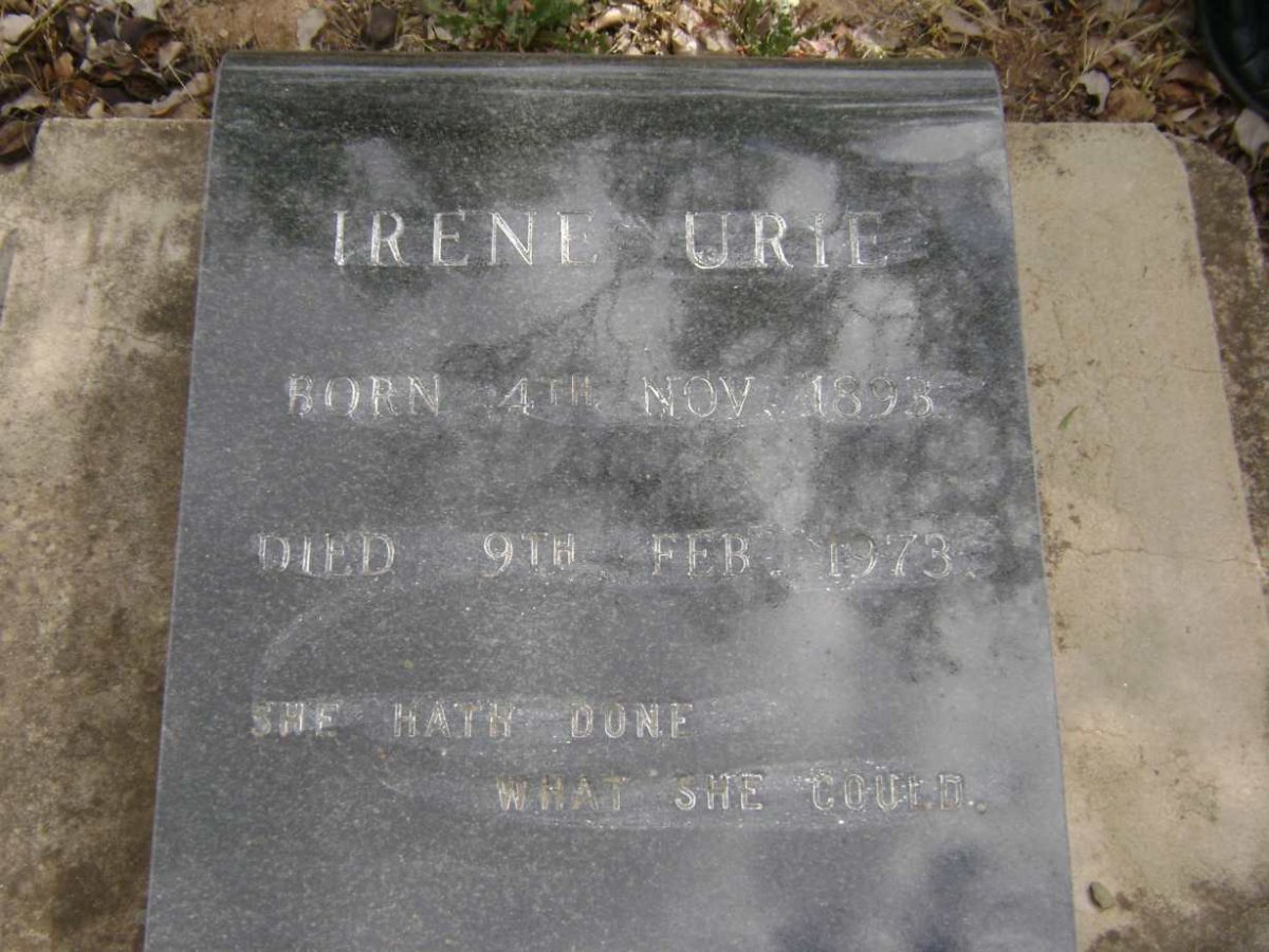 URIE Irene 1893-1973