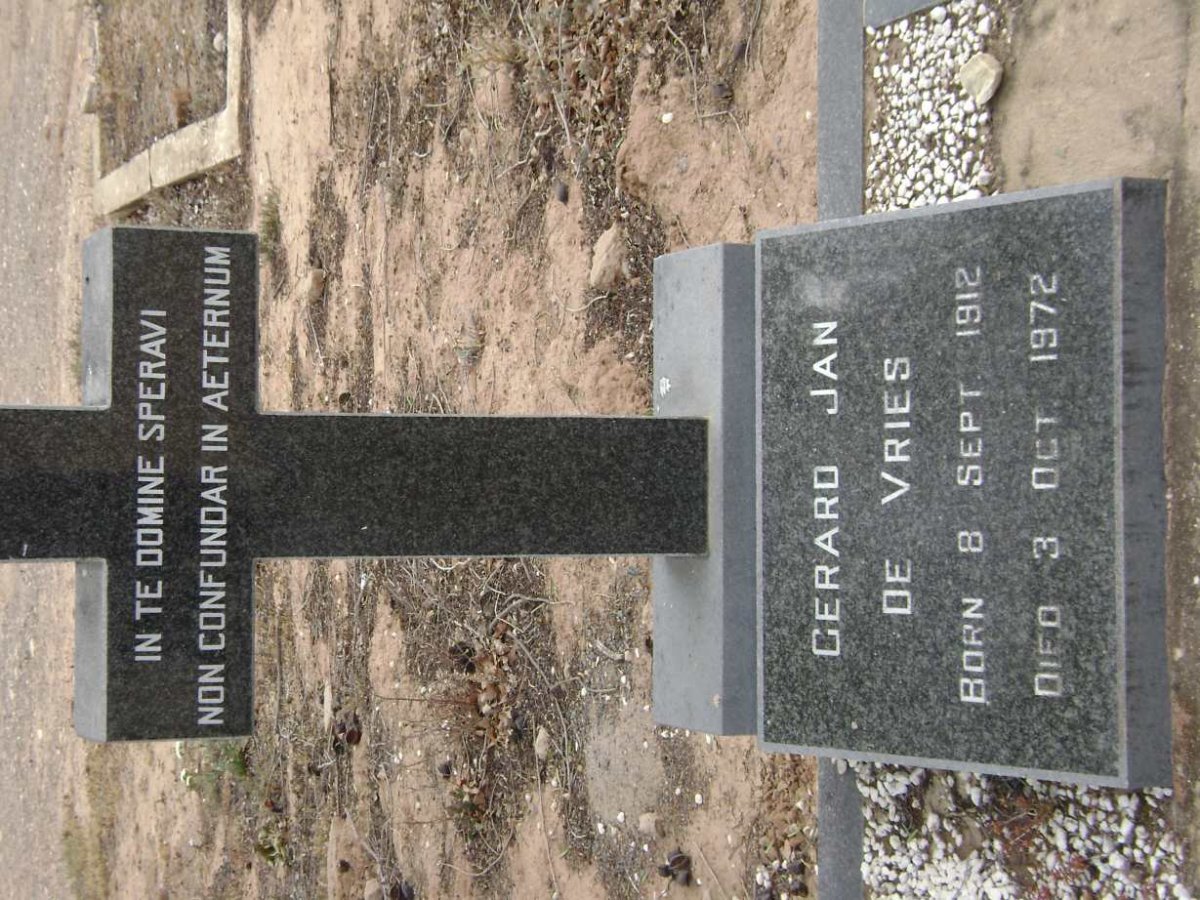 VRIES Gerard Jan, de 1912-1972