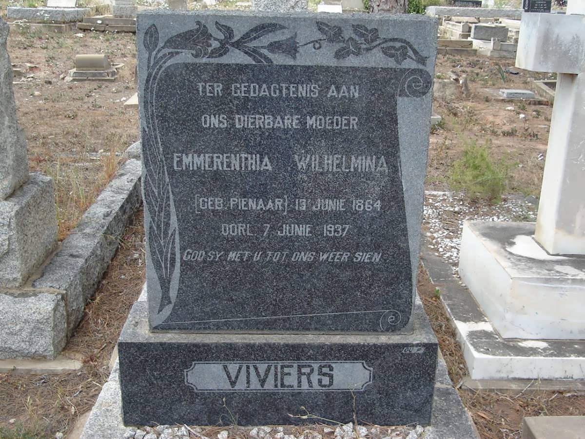 VIVIERS Emmerenthia Wilhelmina nee PIENAAR 1864-1937