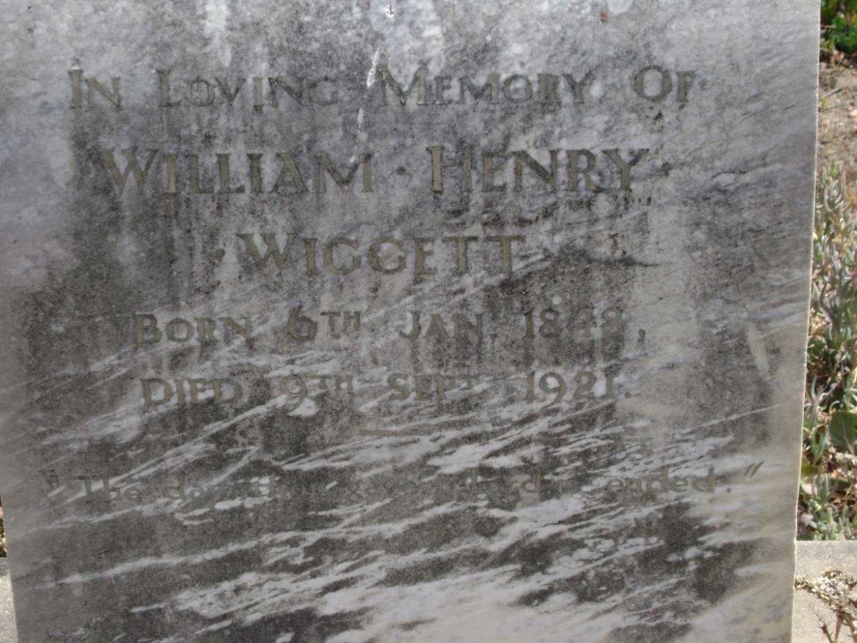 WIGGETT William Henry 1848-1981