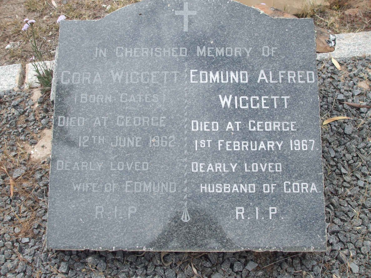 WIGGETT Edmund Alfred -1967 &amp; Cora GATES -1962