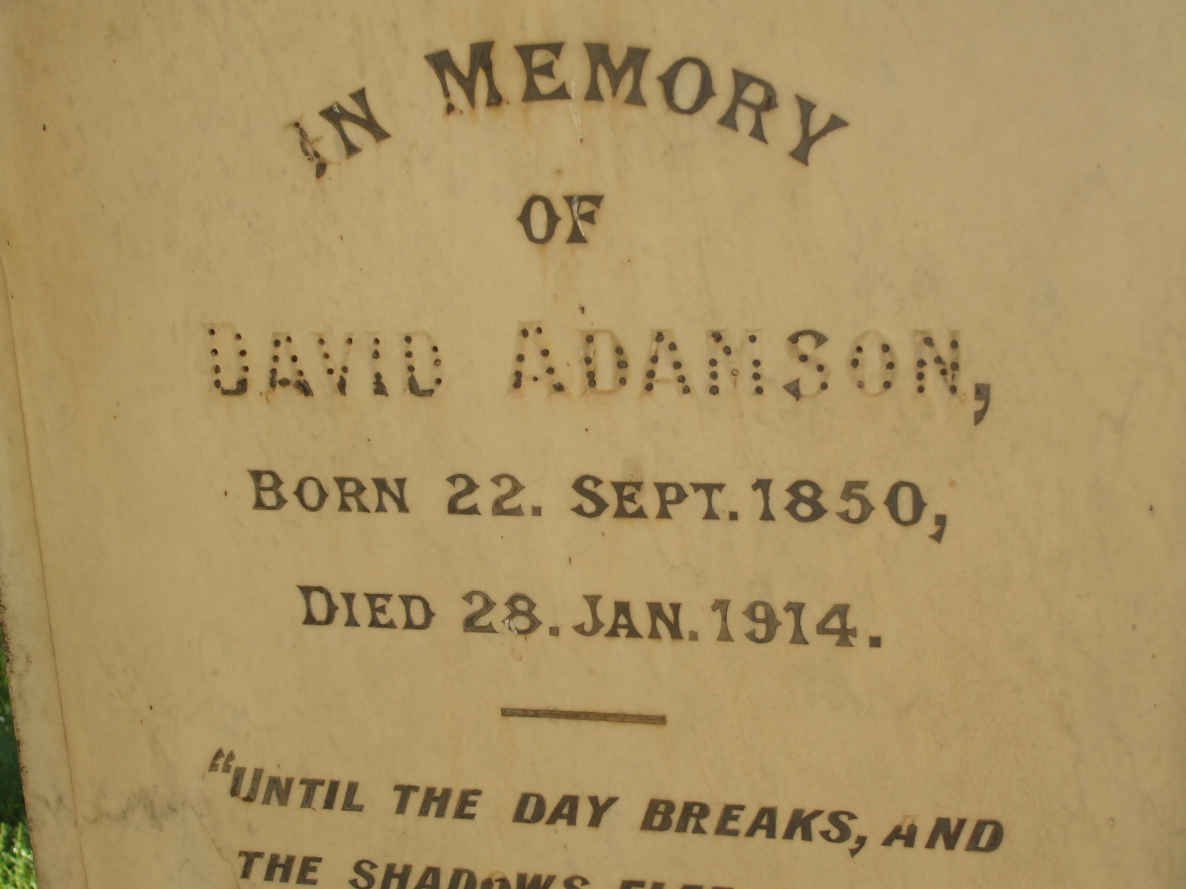 ADAMSON David 1850-1914