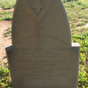 NEL Annie C. nee LEONARD -1887 :: NEL Lorna -1887 :: NEL Leonard W. -1887 