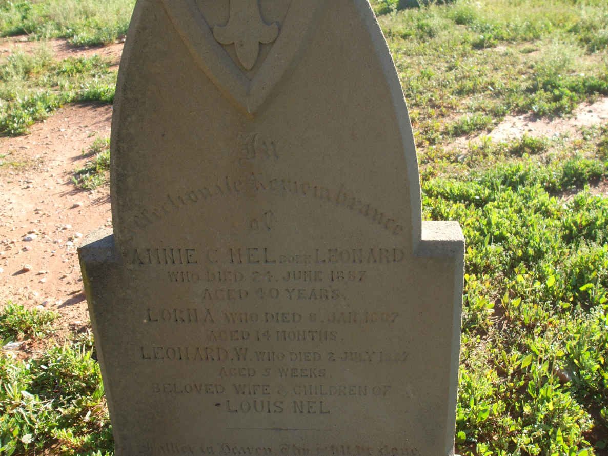 NEL Annie C. nee LEONARD -1887 :: NEL Lorna -1887 :: NEL Leonard W. -1887 
