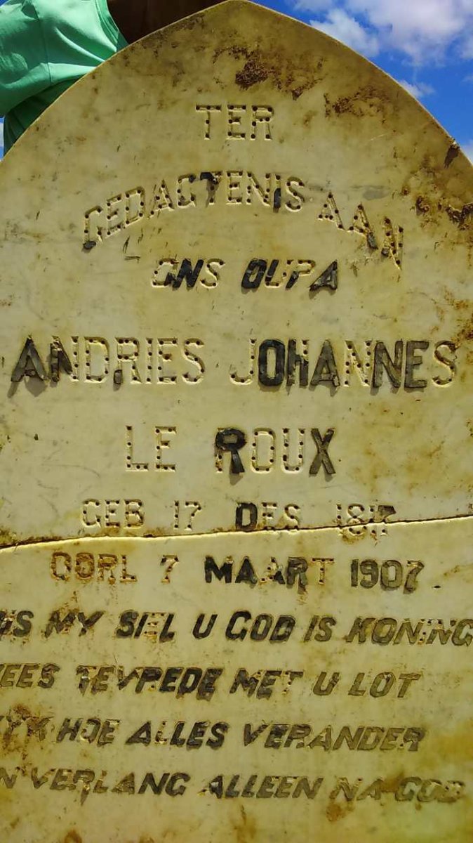 ROUX Andries Johannes, le 1817-1907