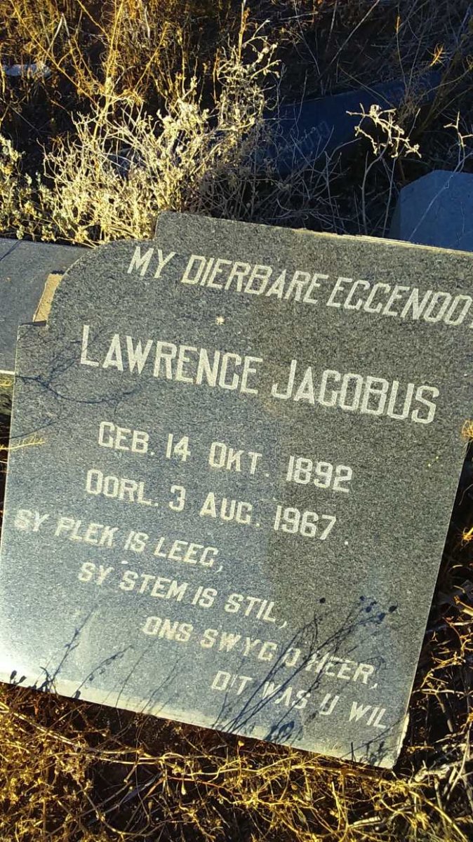 SCHONKEN Lawrence Jacobus 1892-1967 &amp; Helena Petronella LE ROUX 1891-1970
