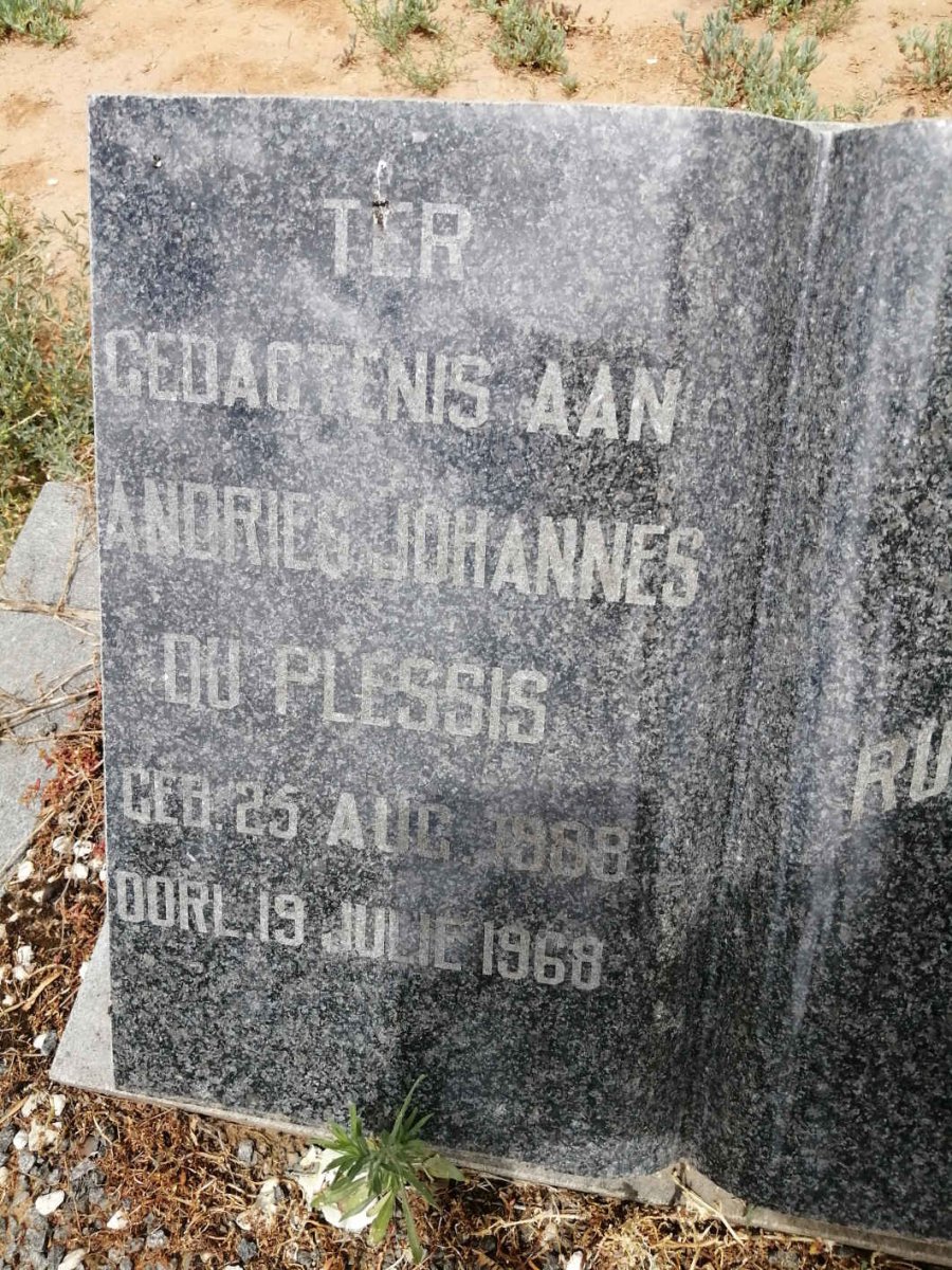 PLESSIS Andries Johannes, du 1888-1968
