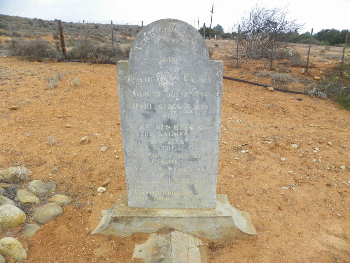FOURIE David H.P. 1893-1895