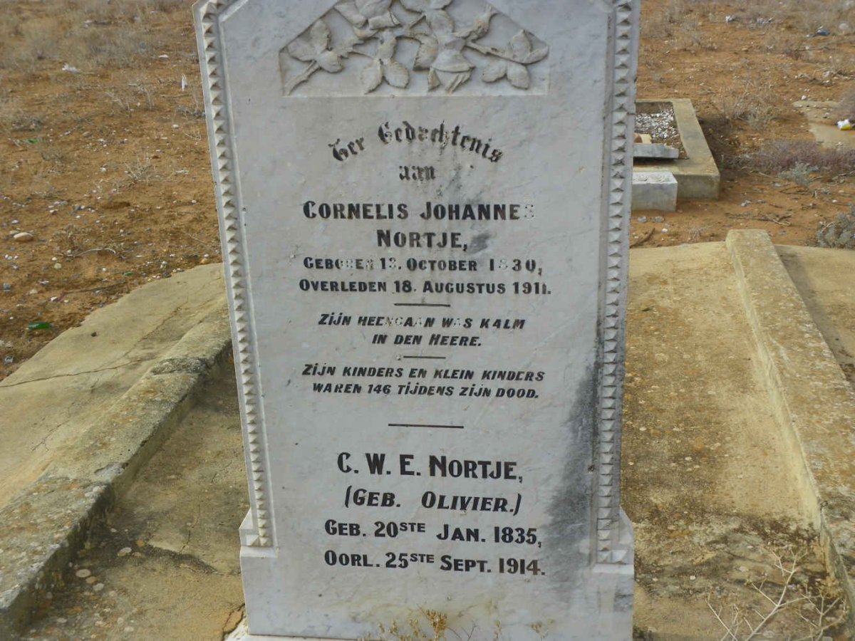 NORTJE Cornelis Johannes 1830-1911 &amp; C.W.E. OLIVIER 1835-1914