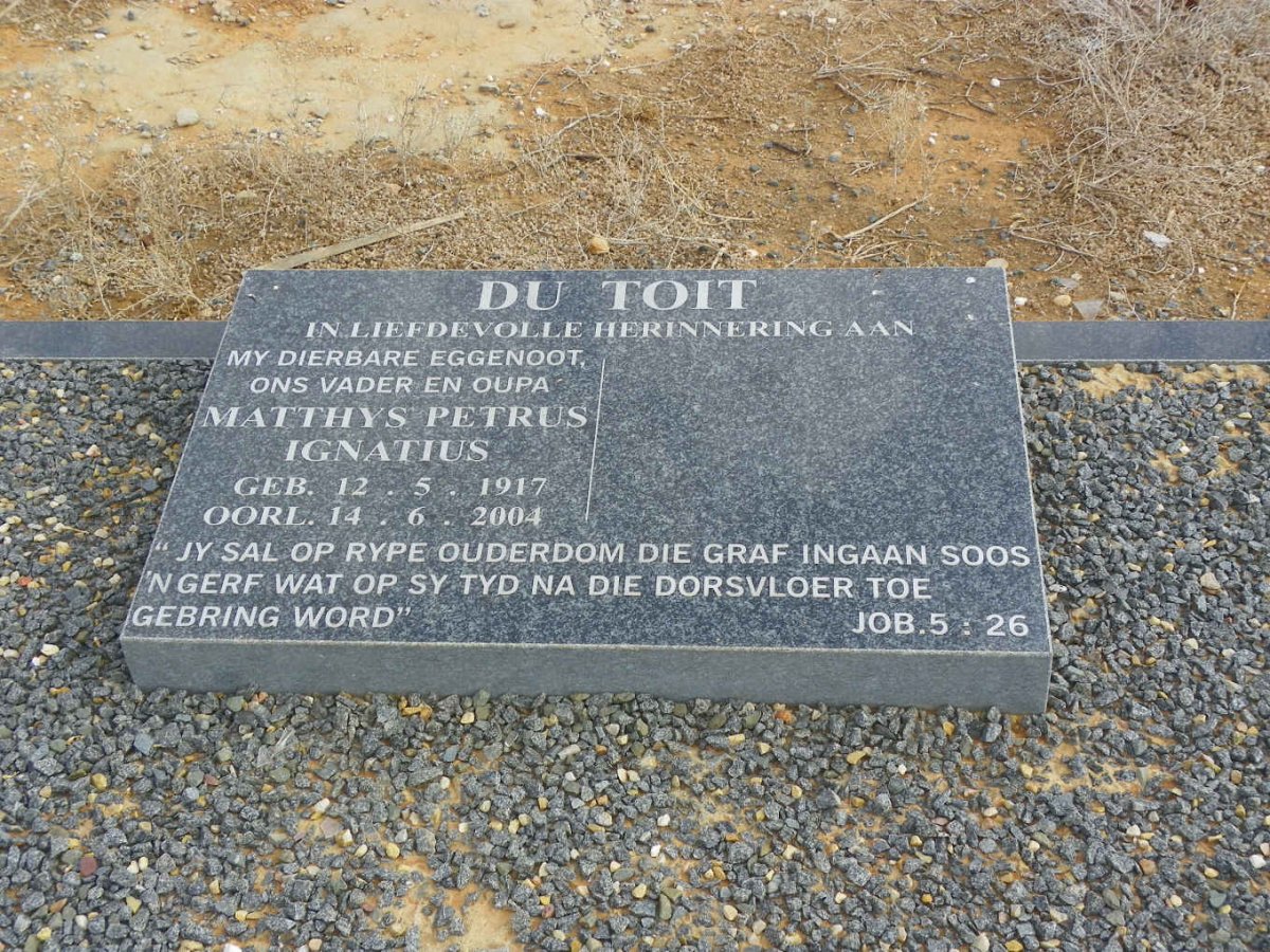 TOIT Matthys Petrus Ignatius, du 1917-2004