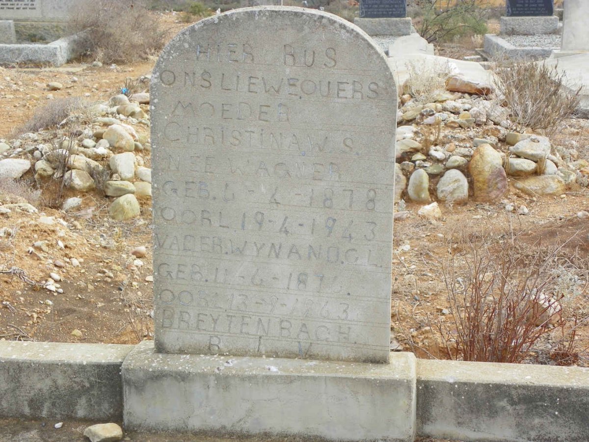 BREYTENBACH Wynand C.L. 1876-1963 &amp;  Christina W.S. WAGNER 1878-1943