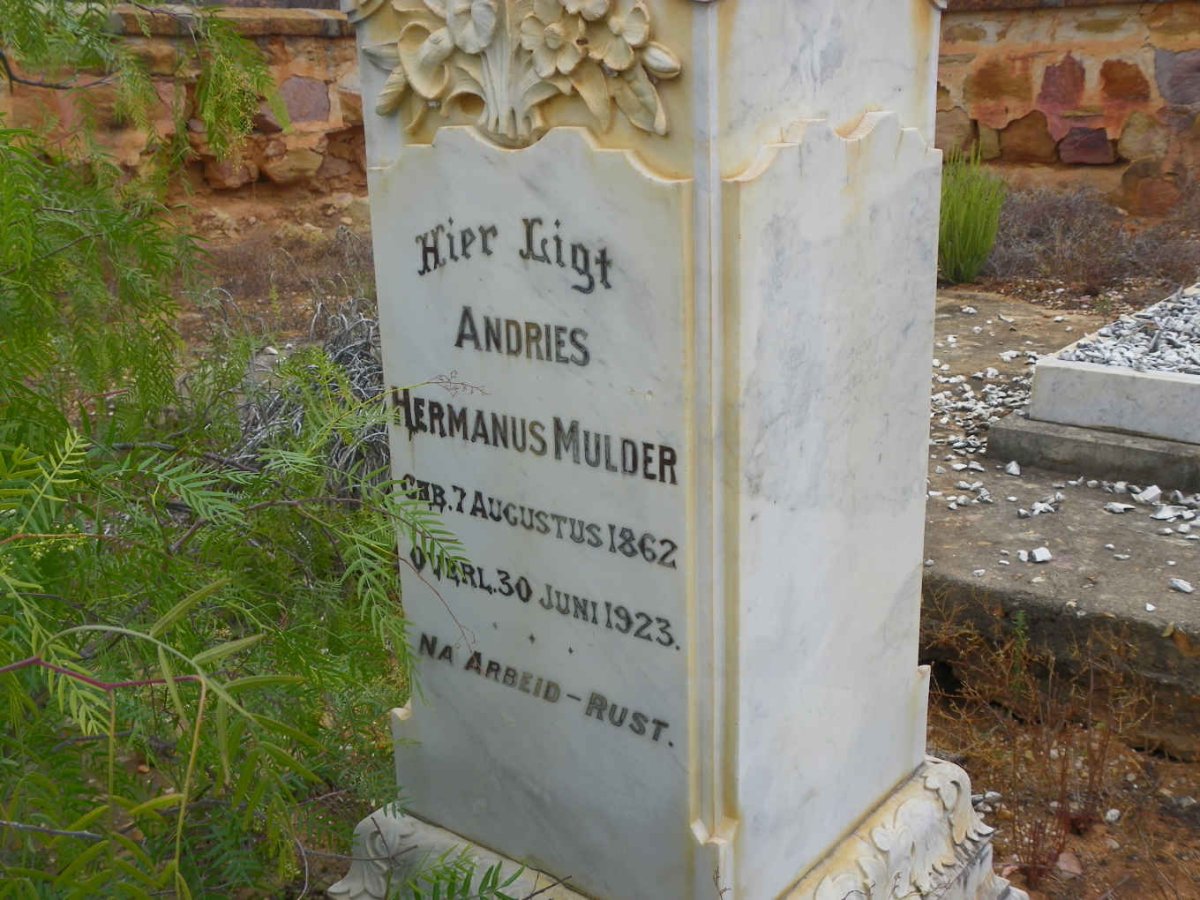 MULDER Andries Hermanus 1862-1923